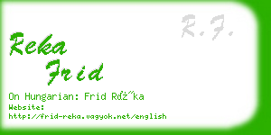 reka frid business card